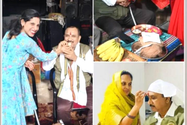 जन्माष्टमी पर मंत्री डॉ. शाह ने अनुसूचित जाति वर्ग की बहनों से बंधवाई राखी